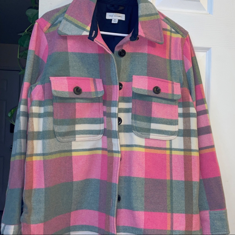 Pink Plaid Women's Jacket by Free People